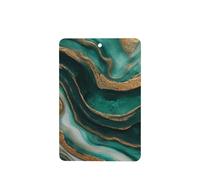 Ambientadores de coche con diseño de mármol con ondas de esmeralda y oro metálico, 4 unidades, tarjetas perfumadas colgantes, tarjetas perfumadas para coche, tabletas de aromaterapia