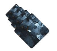 Ambientadores de coche con diseño de mosaico gris, 4 unidades, cuadrados, colgantes, con tarjetas perfumadas y pastillas para espejo retrovisor.