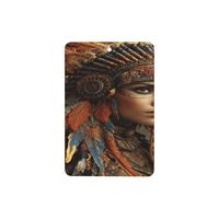 Ambientadores de coche con diseño de mujer nativa que lleva una cabeza emplumada, 4 tarjetas perfumadas colgantes, tarjetas perfumadas para coche, tabletas de aromaterapia