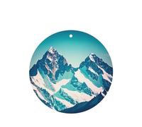 Ambientadores de coche con diseño de nieve en la parte superior de una montaña, 4 unidades, forma redonda, para colgar, tabletas de aromaterapia, ambientadores perfumados para dormitorio y baño