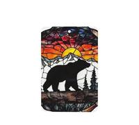 Ambientadores de coche con diseño de oso de vidrieras que camina sobre madera, 4 unidades, tarjetas perfumadas colgantes, tarjetas perfumadas para coche, tabletas de aromaterapia