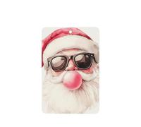 Ambientadores de coche con diseño de Papá Noel sonriente de acuarela vintage, 4 unidades, tarjetas perfumadas colgantes, tarjetas perfumadas para coche, tabletas de aromaterapia