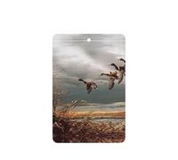 Ambientadores de coche con diseño de patos salvajes voladores de caza, 10 unidades, para hojas colgantes perfumadas para baño, con cuerda