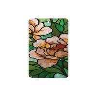 Ambientadores de coche con diseño de peonías de vidrieras en oro verde, 4 unidades, tarjetas perfumadas colgantes, tarjetas perfumadas para coche, tabletas de aromaterapia