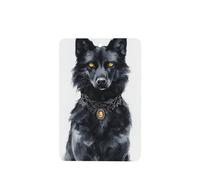 Ambientadores de coche con diseño de perro lobo gótico negro, 4 unidades, tarjetas perfumadas colgantes, tarjetas perfumadas para coche, tabletas de aromaterapia