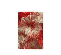 Ambientadores de coche con diseño de pétalos de rayas rojas y marfil, 4 unidades, tarjetas perfumadas colgantes, tarjetas perfumadas para coche, tabletas de aromaterapia