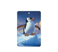 Ambientadores de coche con diseño de pingüino en iceberg, 4 unidades, tarjetas perfumadas para colgar, tarjetas perfumadas para tabletas de aromaterapia de coche