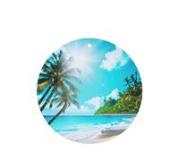 Ambientadores de coche con diseño de playa tropical, juego de 6 tarjetas para colgar, proporciona un aroma duradero para automóvil y hogar