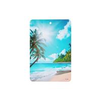 Ambientadores de coche con diseño de playa tropical, juego de 6 tarjetas para colgar, proporciona un aroma duradero para automóvil y hogar
