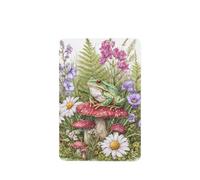 Ambientadores de coche con diseño de rana posada en hongos, 4 unidades, tarjetas perfumadas colgantes, tarjetas perfumadas para coche, tabletas de aromaterapia