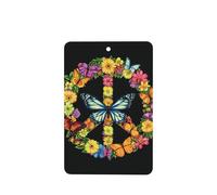 Ambientadores de coche con diseño de símbolo de la paz, mariposas, flores, 4 unidades, tarjetas perfumadas colgantes, tarjetas perfumadas para coche, tabletas de aromaterapia