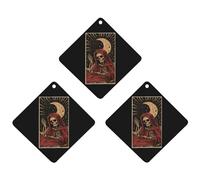 Ambientadores de coche con diseño de Tarot de la Muerte, 3 unidades, para colgar, aromas de larga duración, para aromaterapia, tabletas, espejo retrovisor, accesorios interiores