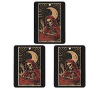 Ambientadores de coche con diseño de Tarot de la Muerte, 3 unidades, para colgar, aromas de larga duración, para aromaterapia, tabletas, espejo retrovisor, accesorios interiores