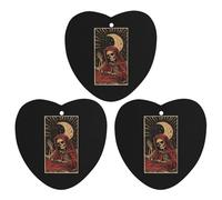 Ambientadores de coche con diseño de Tarot de la Muerte, 3 unidades, para colgar, aromas de larga duración, para aromaterapia, tabletas, espejo retrovisor, accesorios interiores