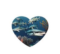 Ambientadores de coche con diseño de tiburones bajo el mar, 6 unidades, en forma de corazón, para colgar en tabletas de aromaterapia, ambientadores perfumados para dormitorio y baño