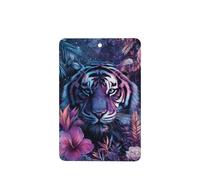 Ambientadores de coche con diseño de tigre de la selva y plantas, 4 unidades, tarjetas perfumadas para colgar en tabletas de aromaterapia