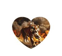 Ambientadores de coche con diseño de tigre en el fuego, 6 unidades, en forma de corazón, para colgar en tabletas de aromaterapia, ambientadores perfumados para dormitorio y baño