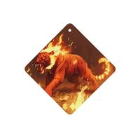 Ambientadores de coche con diseño de tigre en llamas, 6 unidades, cuadrados, para colgar, tabletas de aromaterapia, ambientadores perfumados para dormitorio y baño