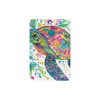 Ambientadores de coche con diseño de tortuga marina con hojas florales, 4 unidades, tarjetas perfumadas colgantes, tarjetas perfumadas para coche, tabletas de aromaterapia