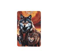 Ambientadores de coche con diseño de tótem de lobo, 4 unidades, rectangulares colgantes, tabletas de aromaterapia, ambientadores perfumados para dormitorio y baño