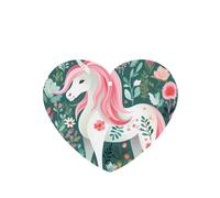 Ambientadores de coche con diseño de unicornio con pelo rosa, 6 unidades en forma de corazón, pastillas de aromaterapia para colgar, ambientadores perfumados para dormitorio y baño