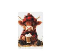 Ambientadores de coche con diseño de vaca de las Tierras Altas, 4 unidades, tarjetas perfumadas colgantes, tarjetas aromáticas para tabletas de aromaterapia de coche, 4 unidades