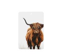 Ambientadores de coche con diseño de vaca de las tierras altas, 4 unidades, tarjetas perfumadas colgantes, tarjetas perfumadas para coche, tabletas de aromaterapia