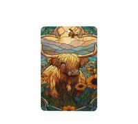 Ambientadores de coche con diseño de vacas de las tierras altas, margaritas, girasoles, 4 unidades, tarjetas perfumadas colgantes, tarjetas perfumadas para coche, tabletas de aromaterapia