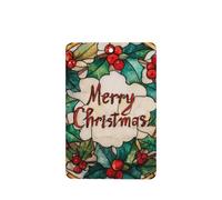 Ambientadores de coche con diseño de vidrieras de Feliz Navidad, acebo y bayas, 4 unidades, tarjetas perfumadas colgantes, tarjetas perfumadas para coche, tabletas de aromaterapia