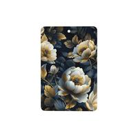 Ambientadores de coche con diseño floral de lujo, peonías, magnolias, 4 unidades, tarjetas perfumadas colgantes, tarjetas perfumadas para coche, tabletas de aromaterapia