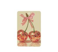 Ambientadores de coche con dos bolas de discoteca de cerezas, 4 tarjetas perfumadas colgantes, tarjetas perfumadas para coche, tabletas de aromaterapia