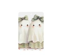 Ambientadores de coche con dos bonitos fantasmas con lazos verdes, 4 tarjetas perfumadas colgantes, tarjetas perfumadas para coche, tabletas de aromaterapia