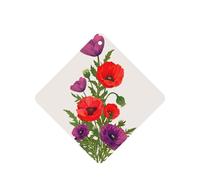 Ambientadores de coche con estampado de amapola, 10 unidades, para hojas colgantes perfumadas para baño, con cuerda