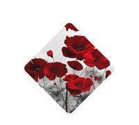 Ambientadores de coche con estampado de amapola roja, 10 unidades, para hojas colgantes perfumadas para baño, con cuerda