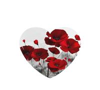 Ambientadores de coche con estampado de amapola roja, 10 unidades, para hojas colgantes perfumadas para baño, con cuerda