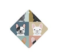 Ambientadores de coche con estampado de bulldog francés, 10 unidades, para hojas colgantes perfumadas para baño, con cuerda