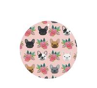 Ambientadores de coche con estampado de bulldog francés y flores, 10 unidades, para hojas colgantes perfumadas para baño, con cuerda