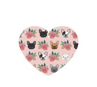 Ambientadores de coche con estampado de bulldog francés y flores, 10 unidades, para hojas colgantes perfumadas para baño, con cuerda