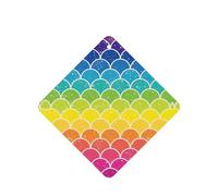 Ambientadores de coche con estampado de escamas de peces arcoíris, 10 unidades, para hojas colgantes perfumadas para baño, con cuerda