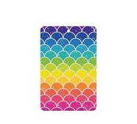 Ambientadores de coche con estampado de escamas de peces arcoíris, 10 unidades, para hojas colgantes perfumadas para baño, con cuerda