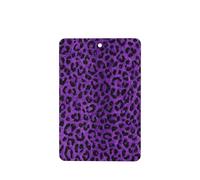 Ambientadores de coche con estampado de leopardo con purpurina morada, 4 unidades, tarjetas perfumadas colgantes, tarjetas perfumadas para coche, tabletas de aromaterapia