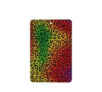 Ambientadores de coche con estampado de leopardo de colores arcoíris, 4 unidades, tarjetas perfumadas colgantes, tarjetas perfumadas para coche, tabletas de aromaterapia