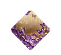 Ambientadores de coche con estampado de mariposas moradas, 10 unidades, para hojas colgantes perfumadas para baño, con cuerda