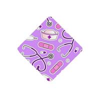 Ambientadores de coche con estampado morado para enfermera, 10 unidades, para hojas colgantes perfumadas para baño, con cuerda