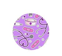 Ambientadores de coche con estampado morado para enfermera, 10 unidades, para hojas colgantes perfumadas para baño, con cuerda