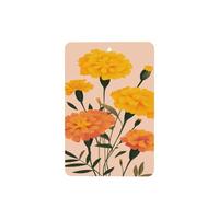 Ambientadores de coche con flores amarillas y naranjas de caléndula vintage, 4 unidades, tarjetas perfumadas colgantes, tarjetas perfumadas para coche, tabletas de aromaterapia