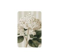 Ambientadores de coche con flores blancas botánicas de hortensias de acuarela, 4 unidades, tarjetas perfumadas colgantes, tarjetas perfumadas para coche, tabletas de aromaterapia