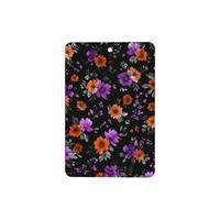 Ambientadores de coche con flores moradas y naranjas, 4 unidades, tarjetas perfumadas para colgar, tarjetas perfumadas para coche, tabletas de aromaterapia