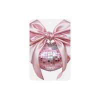 Ambientadores de coche con forma de corazón con forma de bola de discoteca, diseño de coqueta rosa, 4 unidades, tarjetas perfumadas colgantes, tarjetas perfumadas para coche, tabletas de aromaterapia