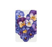 Ambientadores de coche con forma de corazón y flores de pensamiento de acuarela, 4 tarjetas perfumadas colgantes, tarjetas perfumadas para coche, tabletas de aromaterapia